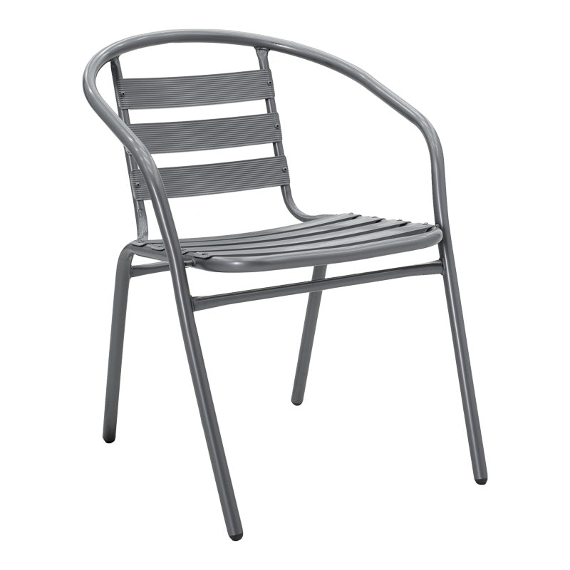 Τραπεζαρία Valor-Tade pakoworld σετ 5τεμ μέταλλο ανθρακί-γυαλί 110x60x70εκ - Hippiehome.gr