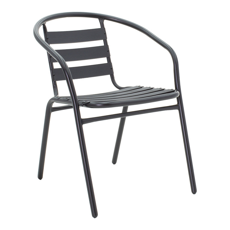 Τραπεζαρία Tade-Ensure pakoworld 5τεμ μέταλλο-γυαλί σε μαύρη απόχρωση 140x80x70εκ - Hippiehome.gr