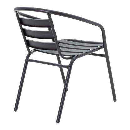 Τραπεζαρία Tade-Ensure pakoworld 5τεμ μέταλλο-γυαλί σε μαύρη απόχρωση 140x80x70εκ - Hippiehome.gr