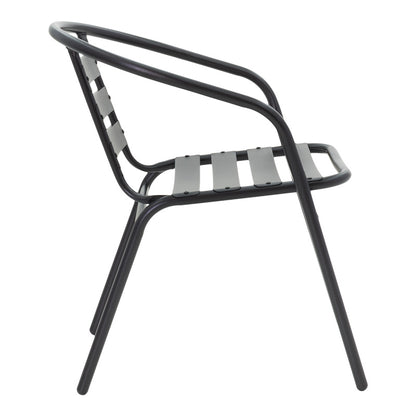 Τραπεζαρία Tade-Ensure pakoworld 5τεμ μέταλλο-γυαλί σε μαύρη απόχρωση 140x80x70εκ - Hippiehome.gr