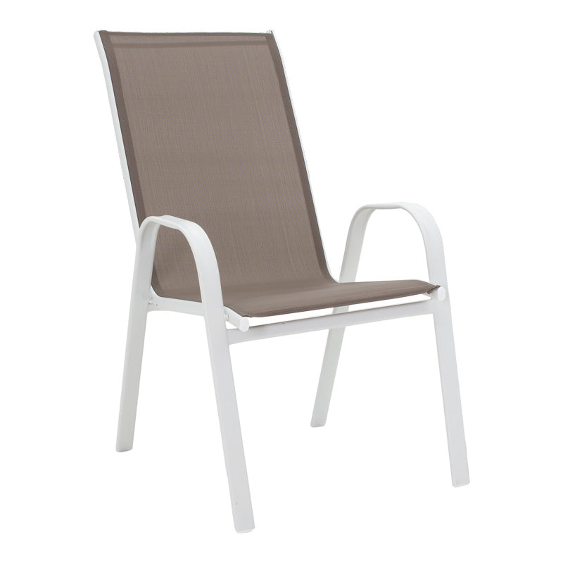 Τραπεζαρία Calan-Ensure pakoworld 5τεμ μέταλλο-γυαλί σε λευκή απόχρωση 120x70x70εκ - Hippiehome.gr