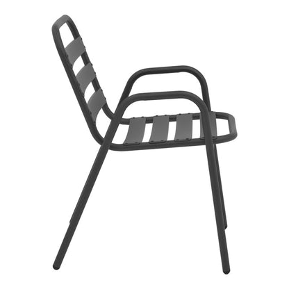 Τραπεζαρία Albero-Sussie pakoworld 3τεμ πτυσσόμενο μέταλλο σε ανθρακί απόχρωση Φ60x70εκ - Hippiehome.gr