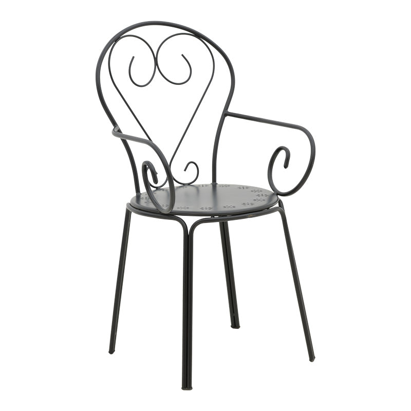 Τραπεζαρία Vergo-Monasty pakoworld σετ 3τεμ μέταλλο σε μαύρη απόχρωση - Hippiehome.gr