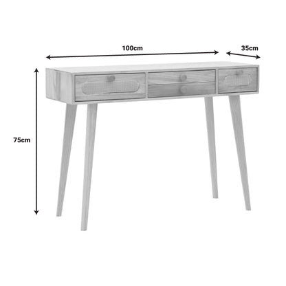 Κονσόλα Finian pakoworld ξύλο σε φυσική απόχρωση 100x35x75εκ