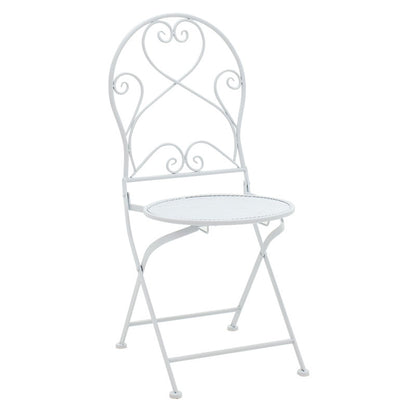 Τραπεζαρία Walen pakoworld σετ 3τεμ μέταλλο λευκό - Hippiehome.gr