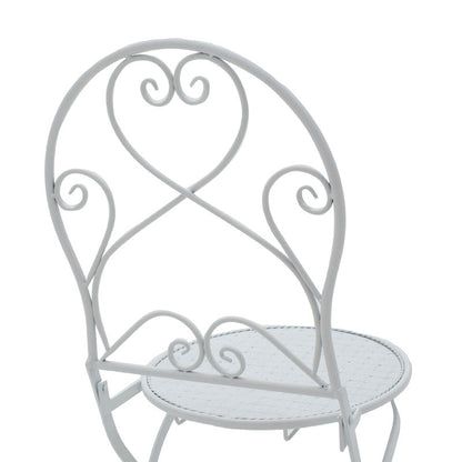 Τραπεζαρία Walen pakoworld σετ 3τεμ μέταλλο λευκό - Hippiehome.gr