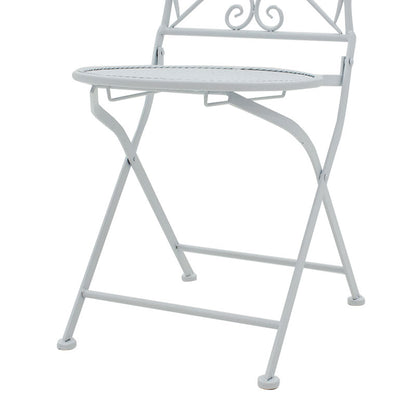 Τραπεζαρία Walen pakoworld σετ 3τεμ μέταλλο λευκό - Hippiehome.gr