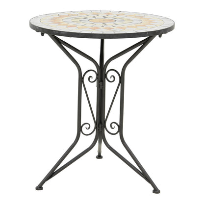 Τραπεζαρία Sellis pakoworld σετ 3τεμ μωσαικό-μέταλλο μαύρο - Hippiehome.gr