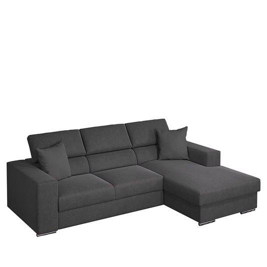 Καναπές Κρεβάτι Γωνιακός ArteLibre Δεξιά Γωνία ELOISE Σκούρο Γκρι 260x170x75-90cm - Hippiehome.gr