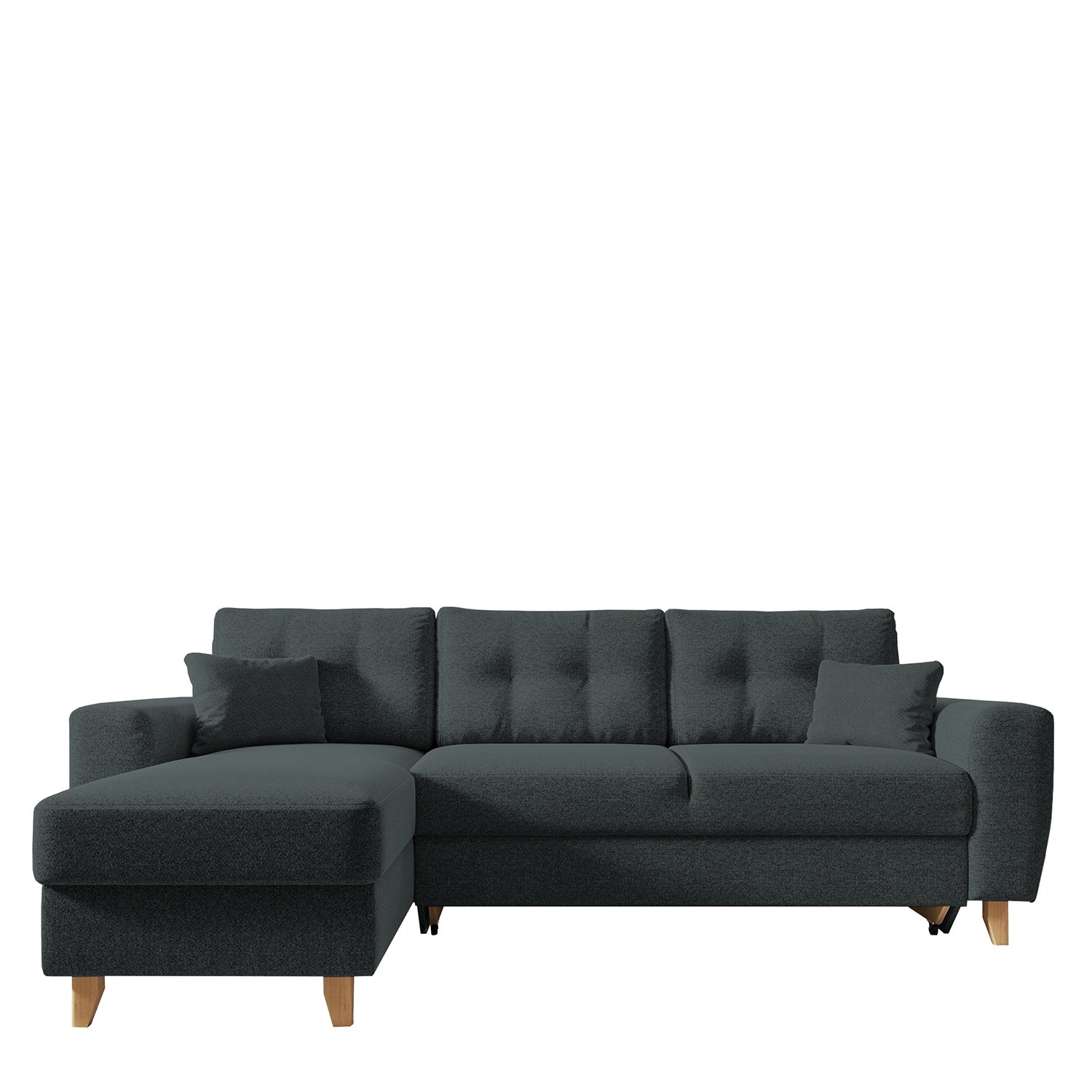 Καναπές Γωνιακός ArteLibre Αναστρέψιμη Γωνία JESSIE 235x160x85cm Σκούρο Γκρι - Hippiehome.gr