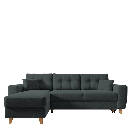 Καναπές Γωνιακός ArteLibre Αναστρέψιμη Γωνία JESSIE 235x160x85cm Σκούρο Γκρι - Hippiehome.gr