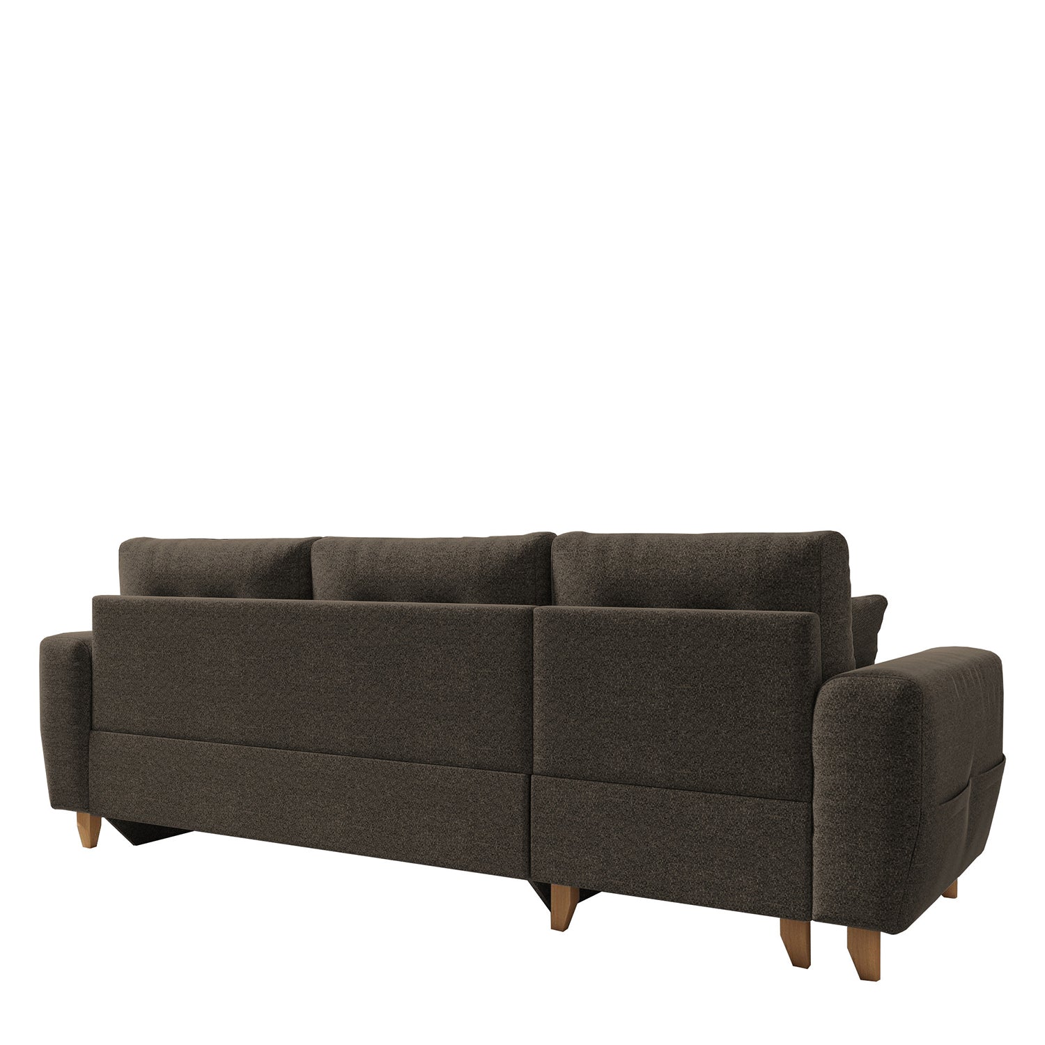 Καναπές Γωνιακός ArteLibre Αναστρέψιμη Γωνία JESSIE 235x160x85cm Καφέ - Hippiehome.gr