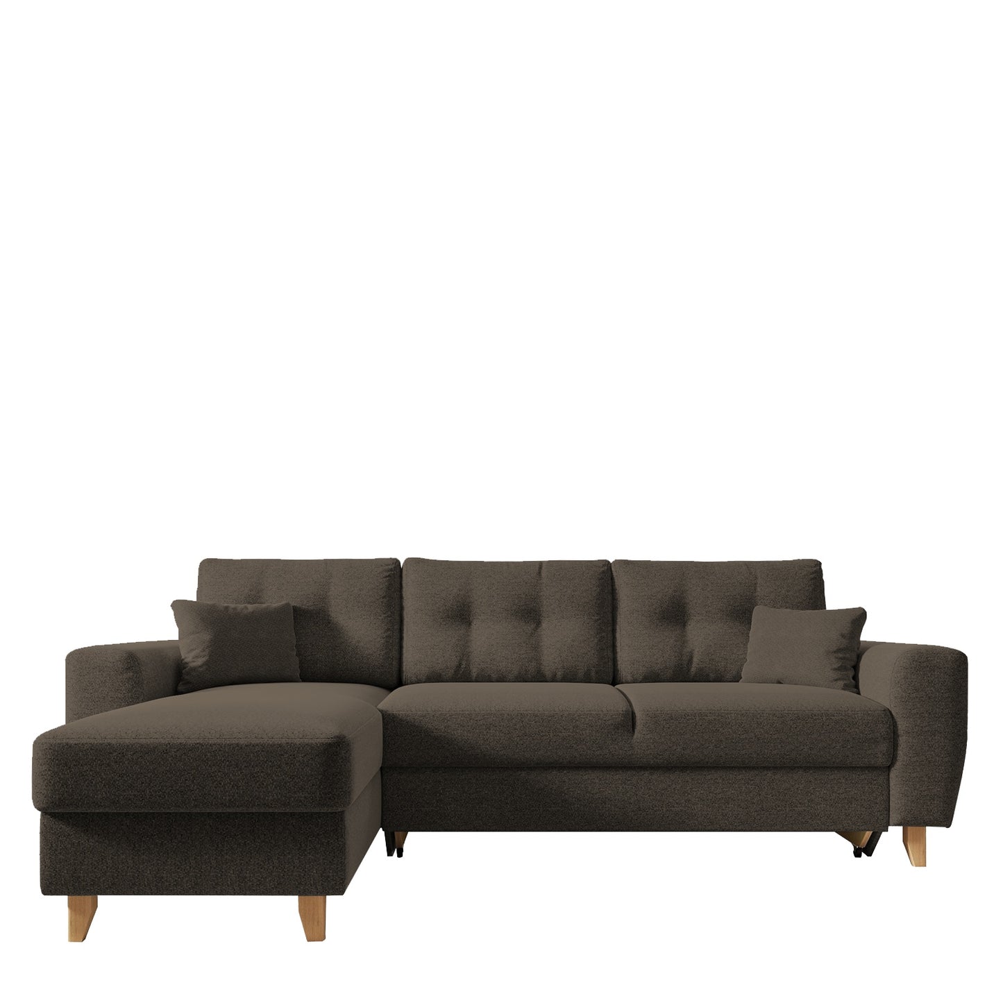 Καναπές Γωνιακός ArteLibre Αναστρέψιμη Γωνία JESSIE 235x160x85cm Καφέ - Hippiehome.gr