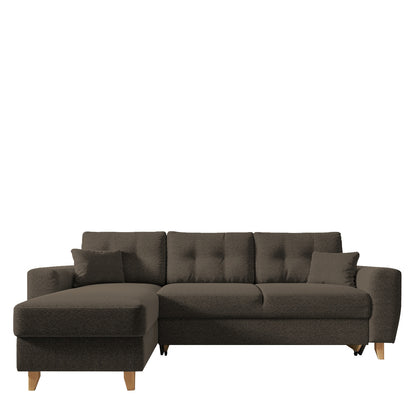 Καναπές Γωνιακός ArteLibre Αναστρέψιμη Γωνία JESSIE 235x160x85cm Καφέ - Hippiehome.gr