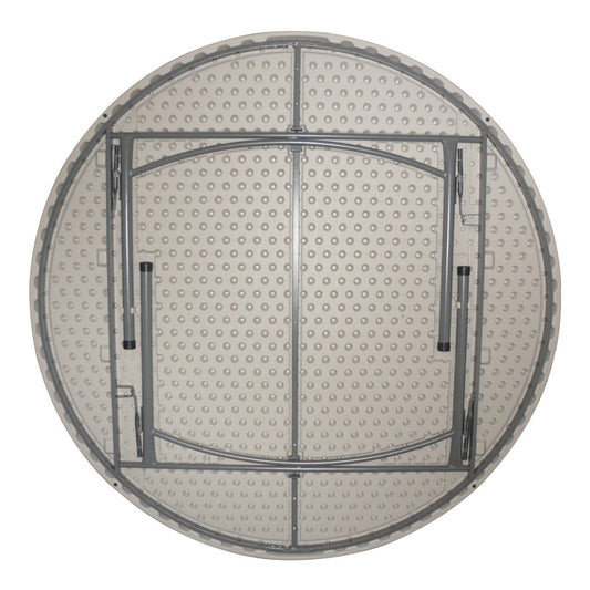 Τραπέζι βαλίτσα catering Comfort pakoworld πτυσσόμενο στρόγγυλο σε λευκή απόχρωση Φ180x74εκ - Hippiehome.gr