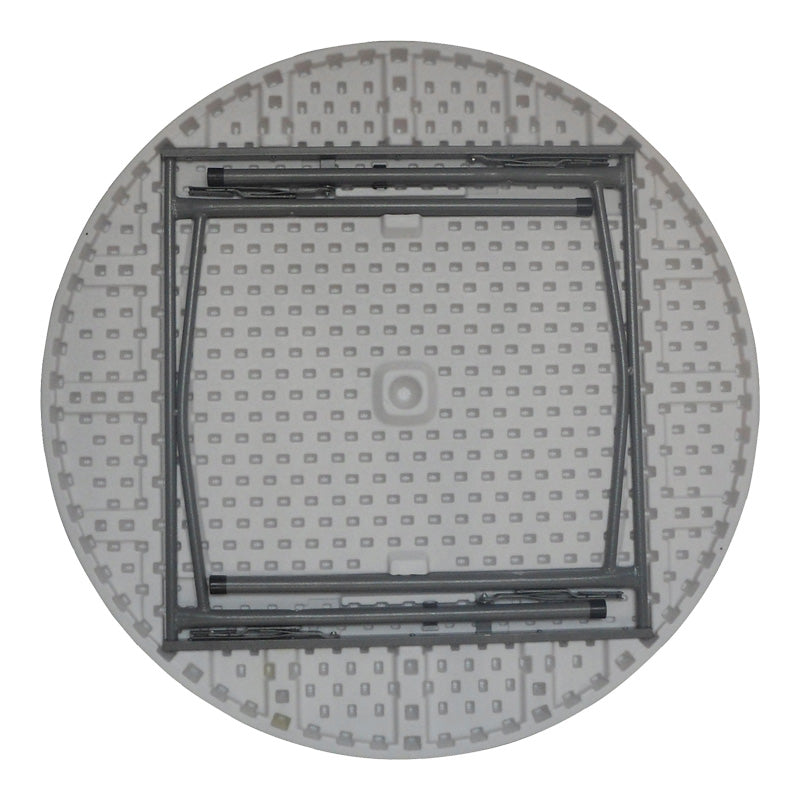 Τραπέζι catering Comfort pakoworld πτυσσόμενο στρόγγυλο σε λευκή απόχρωση Φ120x74εκ - Hippiehome.gr