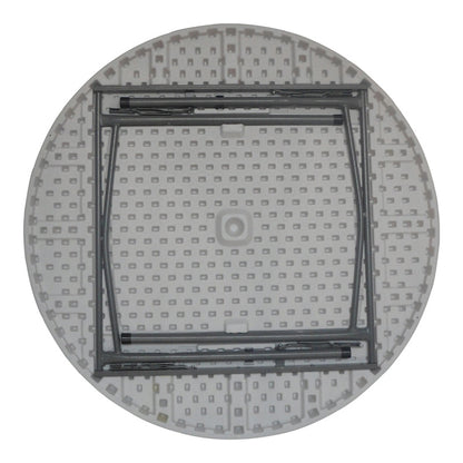 Τραπέζι catering Comfort pakoworld πτυσσόμενο στρόγγυλο σε λευκή απόχρωση Φ120x74εκ - Hippiehome.gr