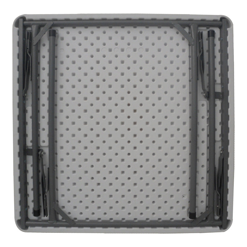 Τραπέζι catering Comfort pakoworld πτυσσόμενο σε λευκή απόχρωση 80x80x74εκ - Hippiehome.gr