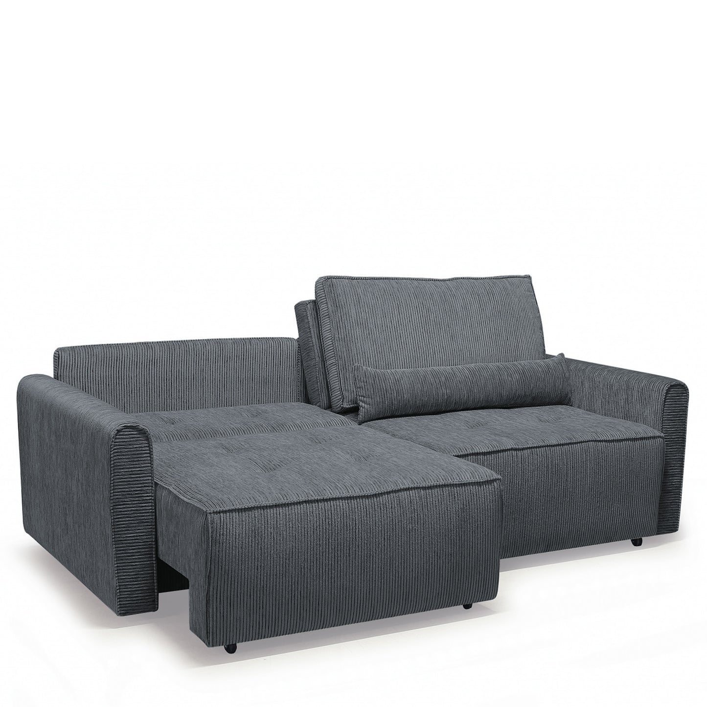 Καναπές Κρεβάτι Τριθέσιος ArteLibre SHELBY Γκρι 215x110x90cm - Hippiehome.gr