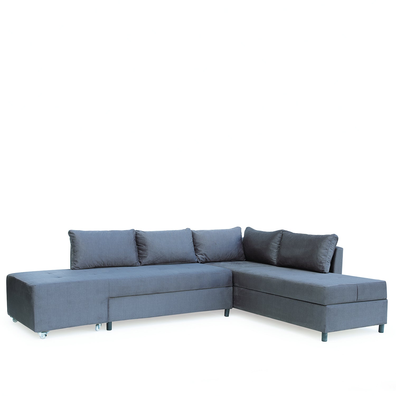 Καναπές Κρεβάτι Γωνιακός ArteLibre MARVE Δεξιά Γωνία Γκρι 290x217x84cm - Hippiehome.gr