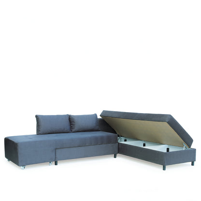 Καναπές Κρεβάτι Γωνιακός ArteLibre MARVE Δεξιά Γωνία Γκρι 290x217x84cm - Hippiehome.gr