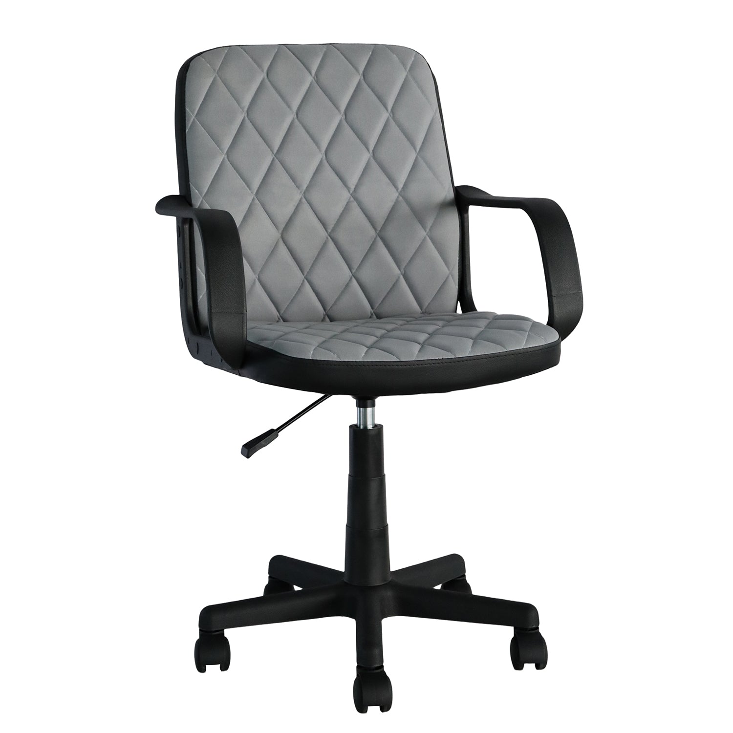 Καρέκλα Γραφείου ArteLibre THIRINA Γκρι/Μαύρο Ύφασμα/PVC 56x57x85-97cm - Hippiehome.gr