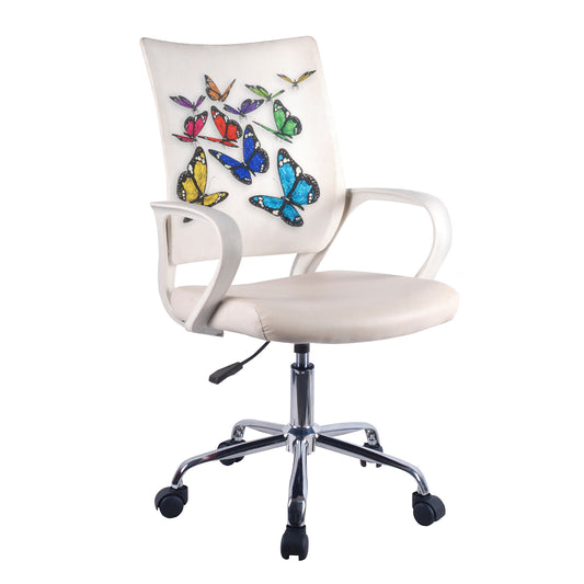 Καρέκλα Γραφείου ArteLibre ASENATH Λευκό 54x58x88-97.5cm - Hippiehome.gr