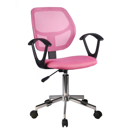 Καρέκλα Γραφείου ArteLibre EVERLY Ροζ Mesh 56x53.5x100cm - Hippiehome.gr
