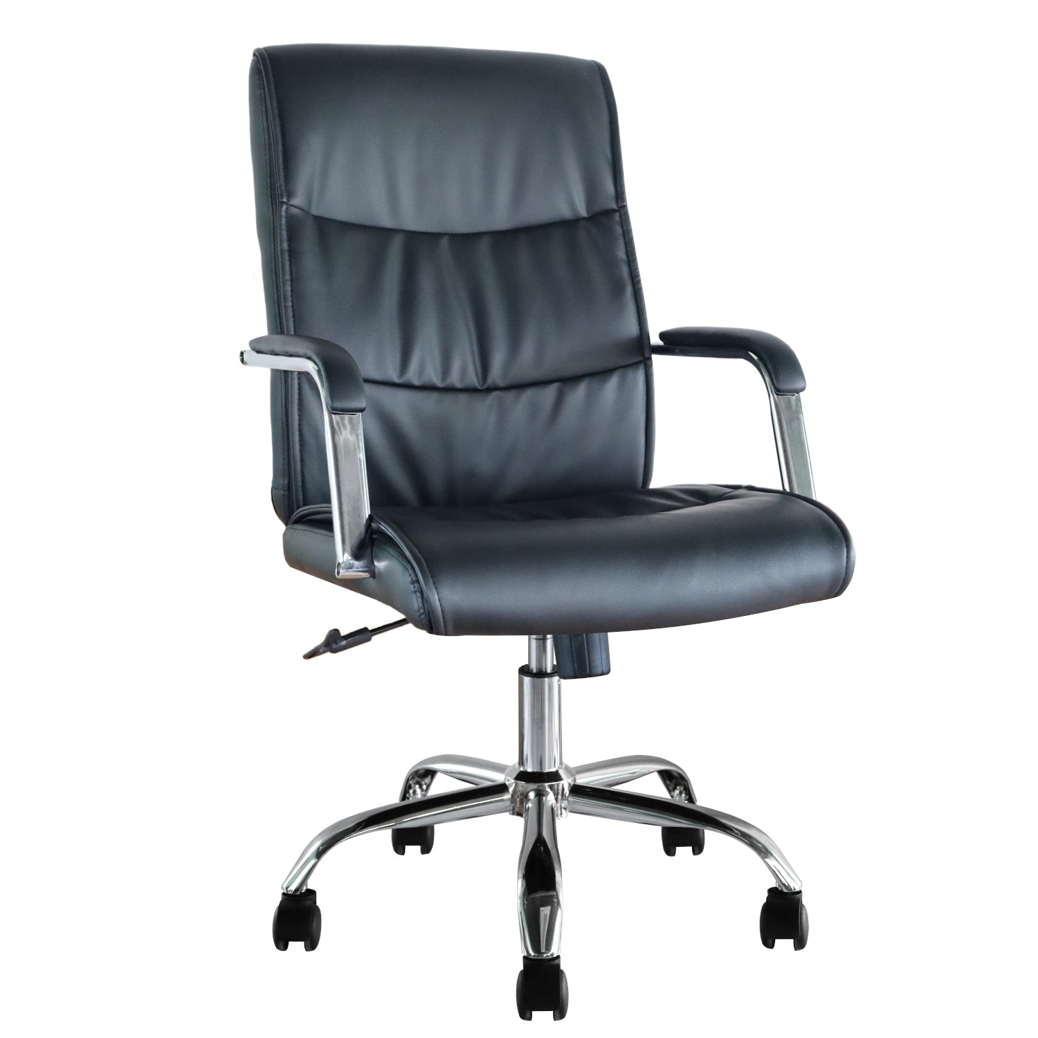 Καρέκλα Γραφείου Διευθυντή ArteLibre CHARLES Μαύρο PVC 55.5x65x111cm - Hippiehome.gr