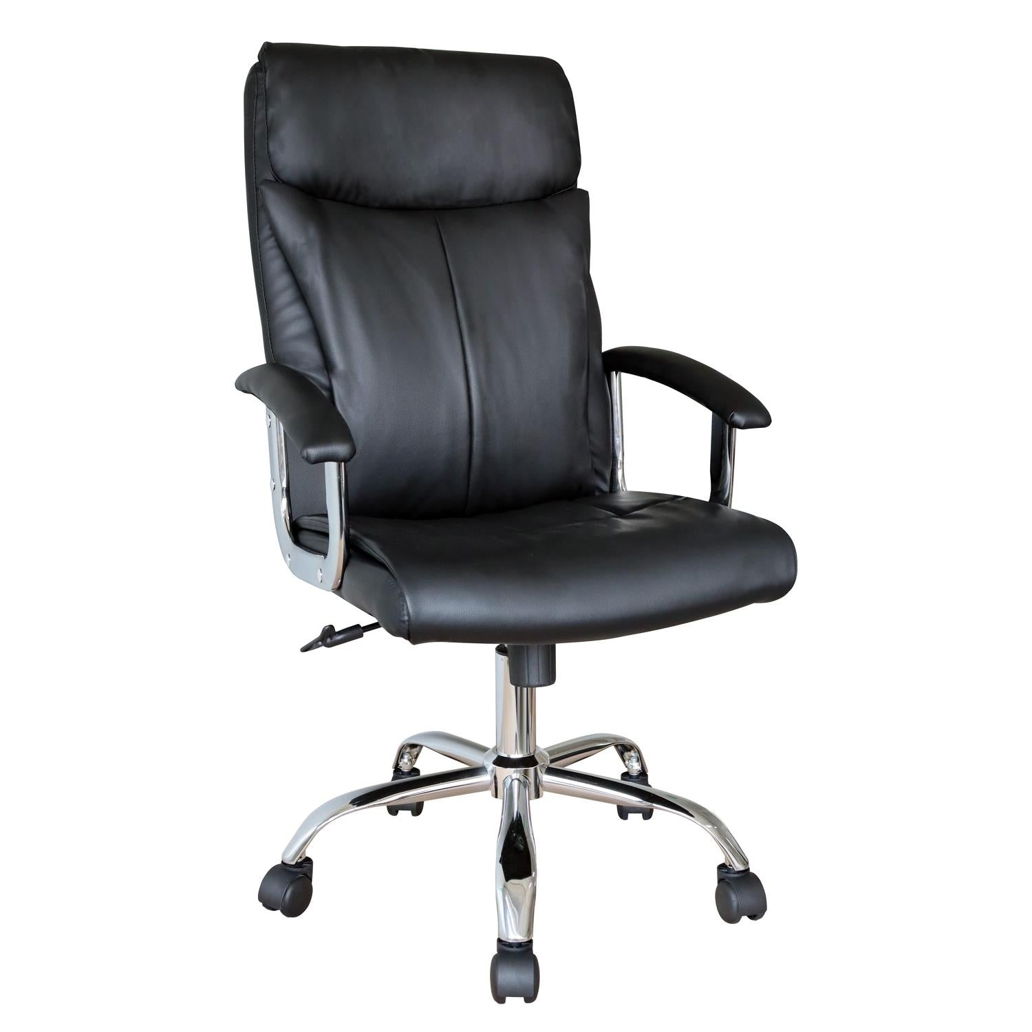 Καρέκλα Γραφείου Διευθυντή ArteLibre COOKE Μαύρο PVC 63x80x118-126cm - Hippiehome.gr