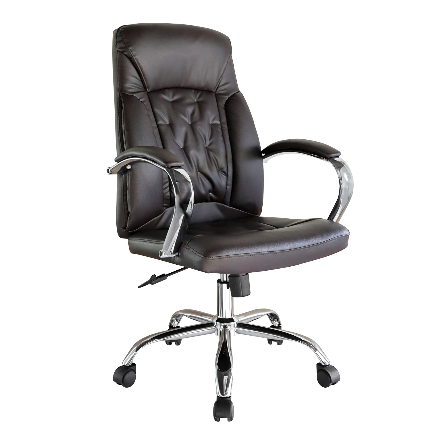 Καρέκλα Γραφείου Διευθυντή ArteLibre BELVIN Καφέ Σκούρο PVC 65x73x125cm - Hippiehome.gr