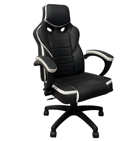 Καρέκλα Γραφείου ArteLibre Gaming ΚΛΕΟΝΙΚΗ Μαύρο/Λευκό 65x72x118-126cm - Hippiehome.gr