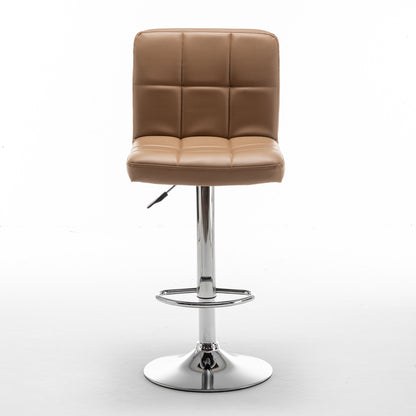 Σκαμπό Bar ArteLibre DIN Με Πλάτη Πτυσσόμενο Cappuccino PVC/Μέταλλο 44x50x92-113cm - Hippiehome.gr