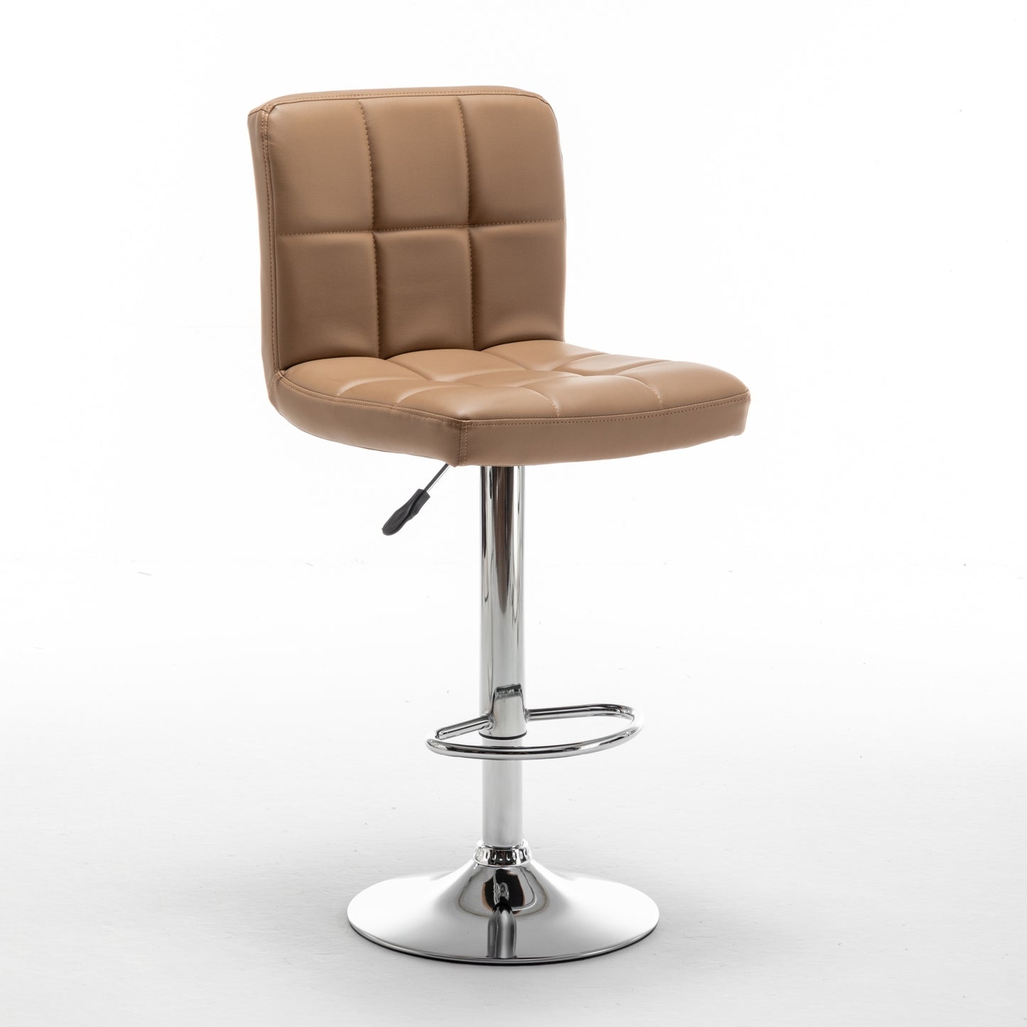Σκαμπό Bar ArteLibre DIN Με Πλάτη Πτυσσόμενο Cappuccino PVC/Μέταλλο 44x50x92-113cm - Hippiehome.gr