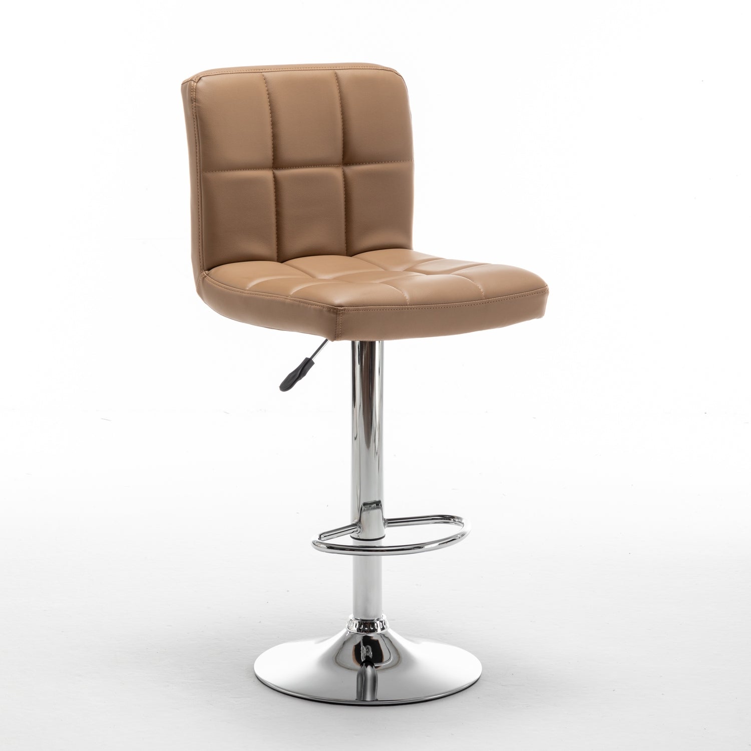 Σκαμπό Bar ArteLibre DIN Με Πλάτη Πτυσσόμενο Cappuccino PVC/Μέταλλο 44x50x92-113cm - Hippiehome.gr