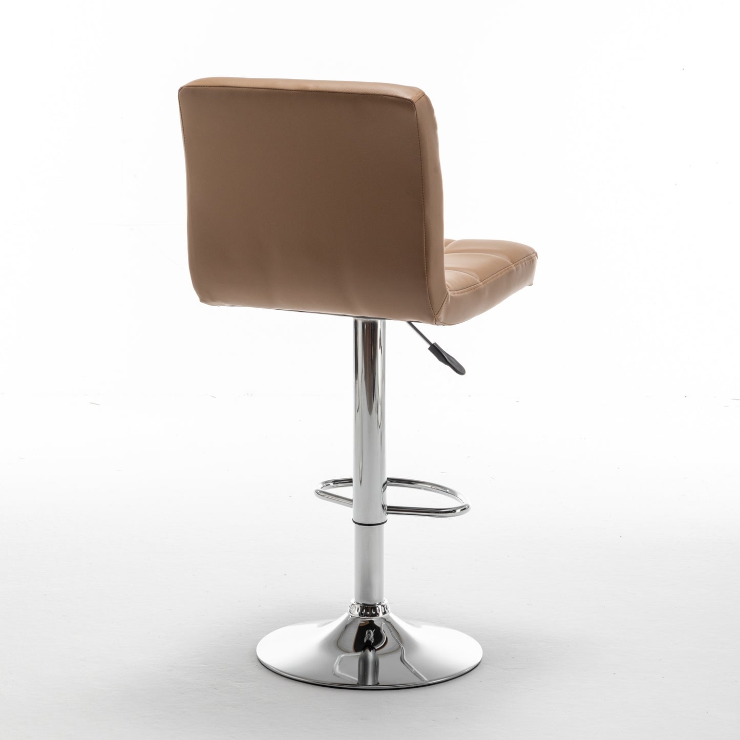 Σκαμπό Bar ArteLibre DIN Με Πλάτη Πτυσσόμενο Cappuccino PVC/Μέταλλο 44x50x92-113cm - Hippiehome.gr