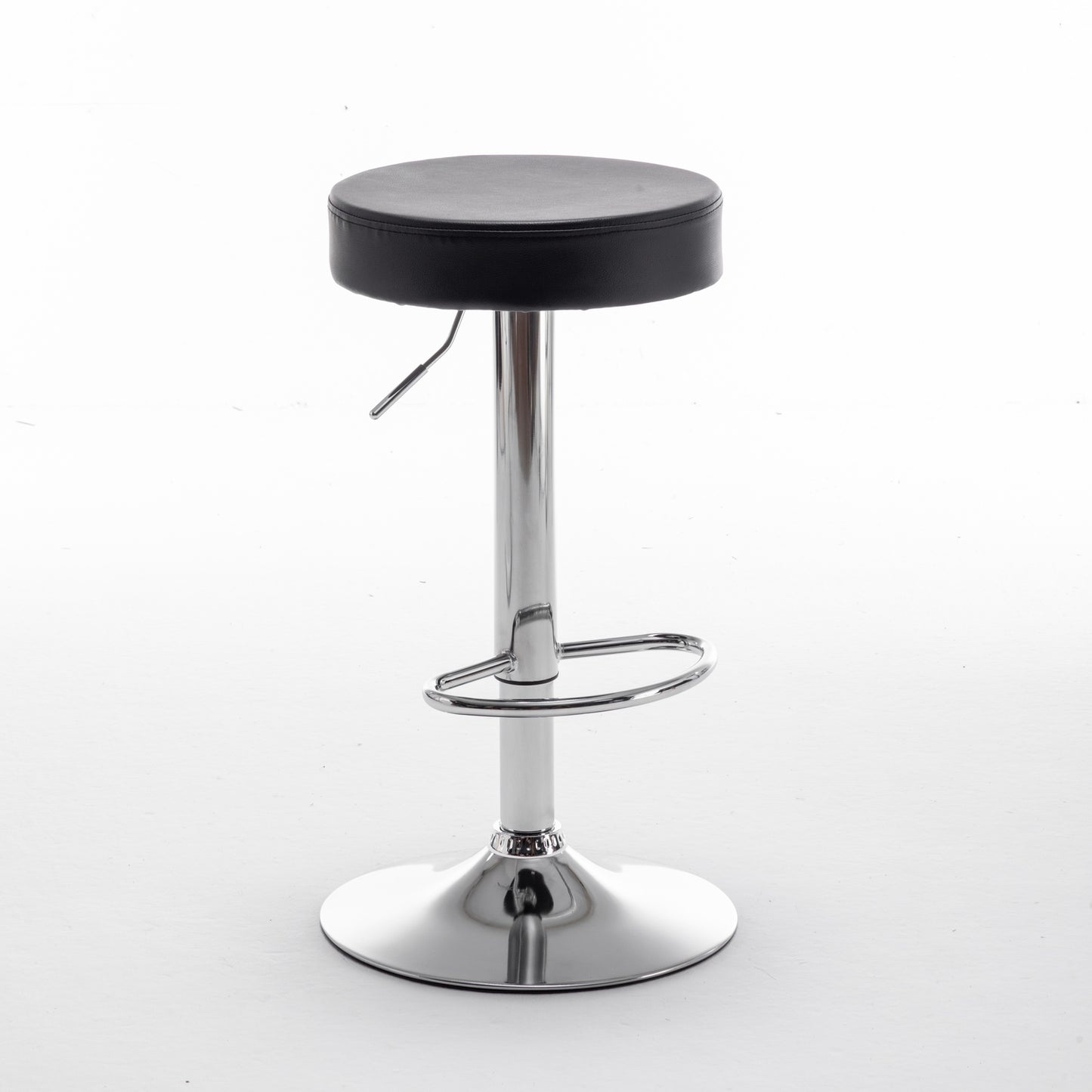Σκαμπό Bar ArteLibre LORTHA Πτυσσόμενο Μαύρο PU/Μέταλλο Φ39x64-86cm - Hippiehome.gr