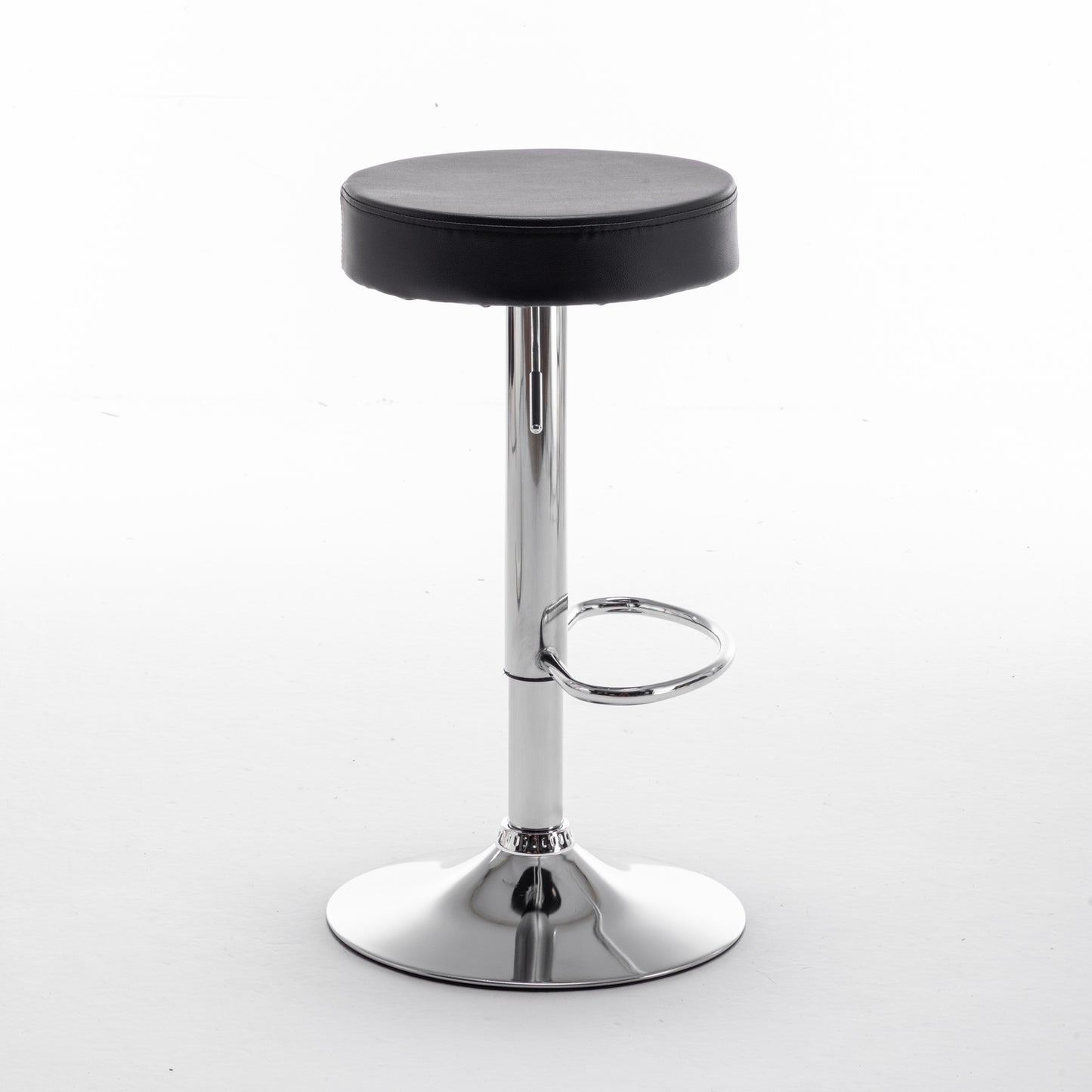 Σκαμπό Bar ArteLibre LORTHA Πτυσσόμενο Μαύρο PU/Μέταλλο Φ39x64-86cm - Hippiehome.gr