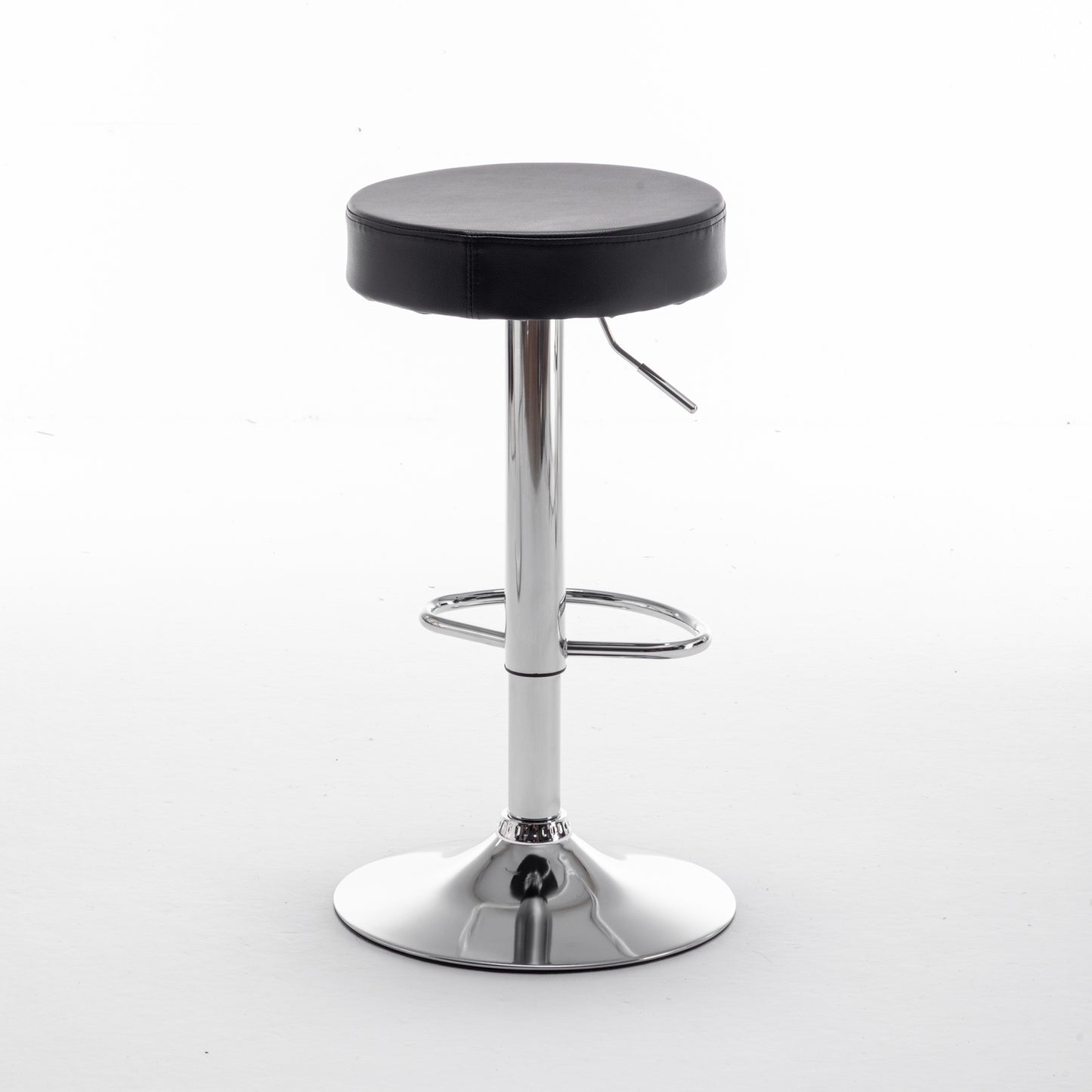 Σκαμπό Bar ArteLibre LORTHA Πτυσσόμενο Μαύρο PU/Μέταλλο Φ39x64-86cm - Hippiehome.gr