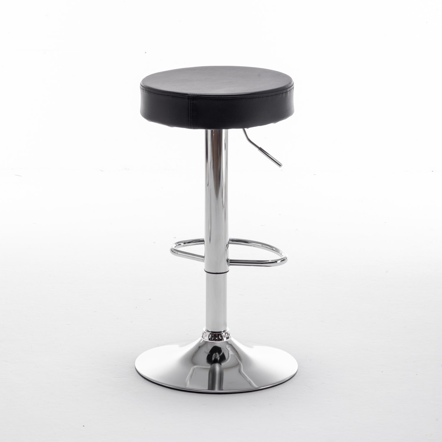 Σκαμπό Bar ArteLibre LORTHA Πτυσσόμενο Μαύρο PU/Μέταλλο Φ39x64-86cm - Hippiehome.gr