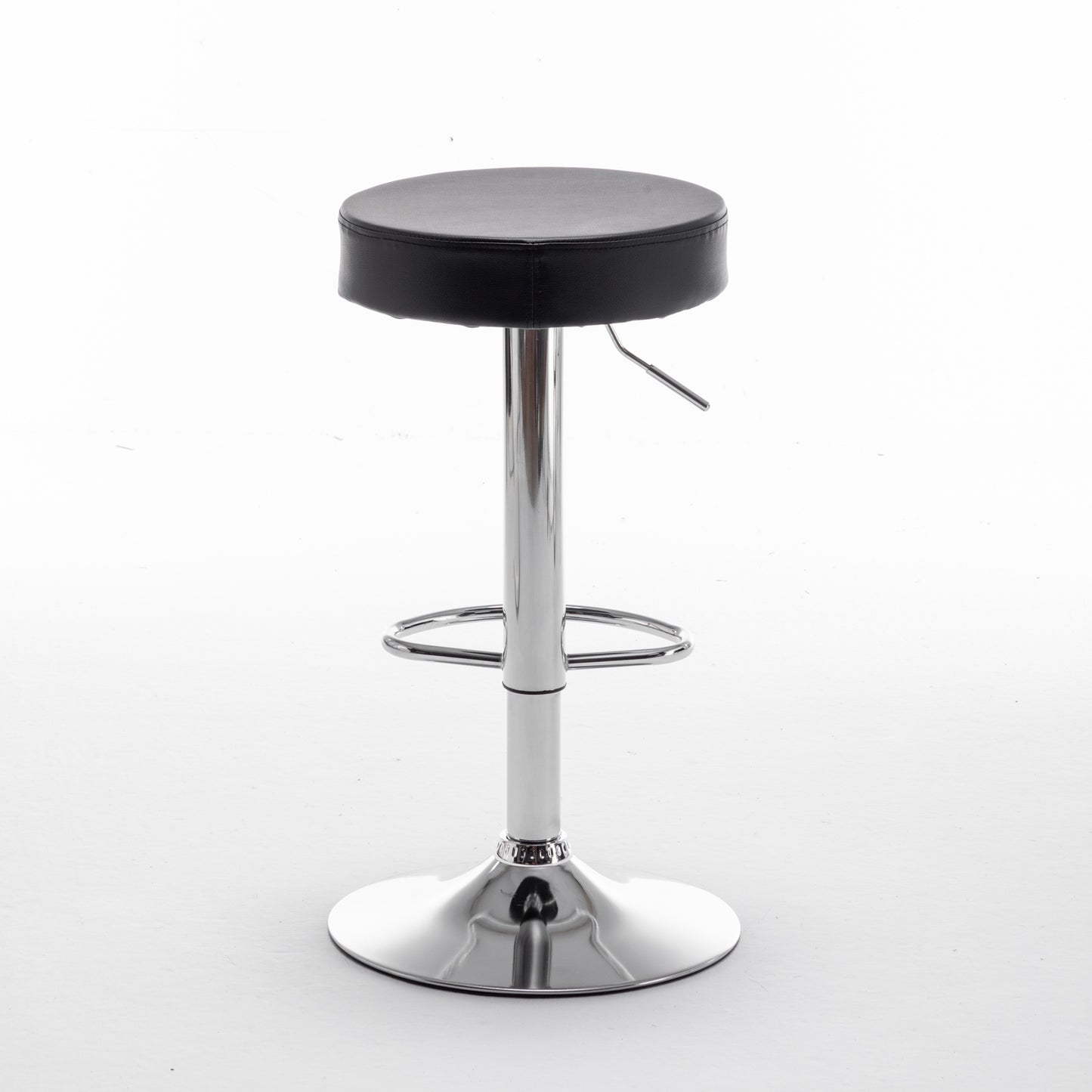 Σκαμπό Bar ArteLibre LORTHA Πτυσσόμενο Μαύρο PU/Μέταλλο Φ39x64-86cm - Hippiehome.gr