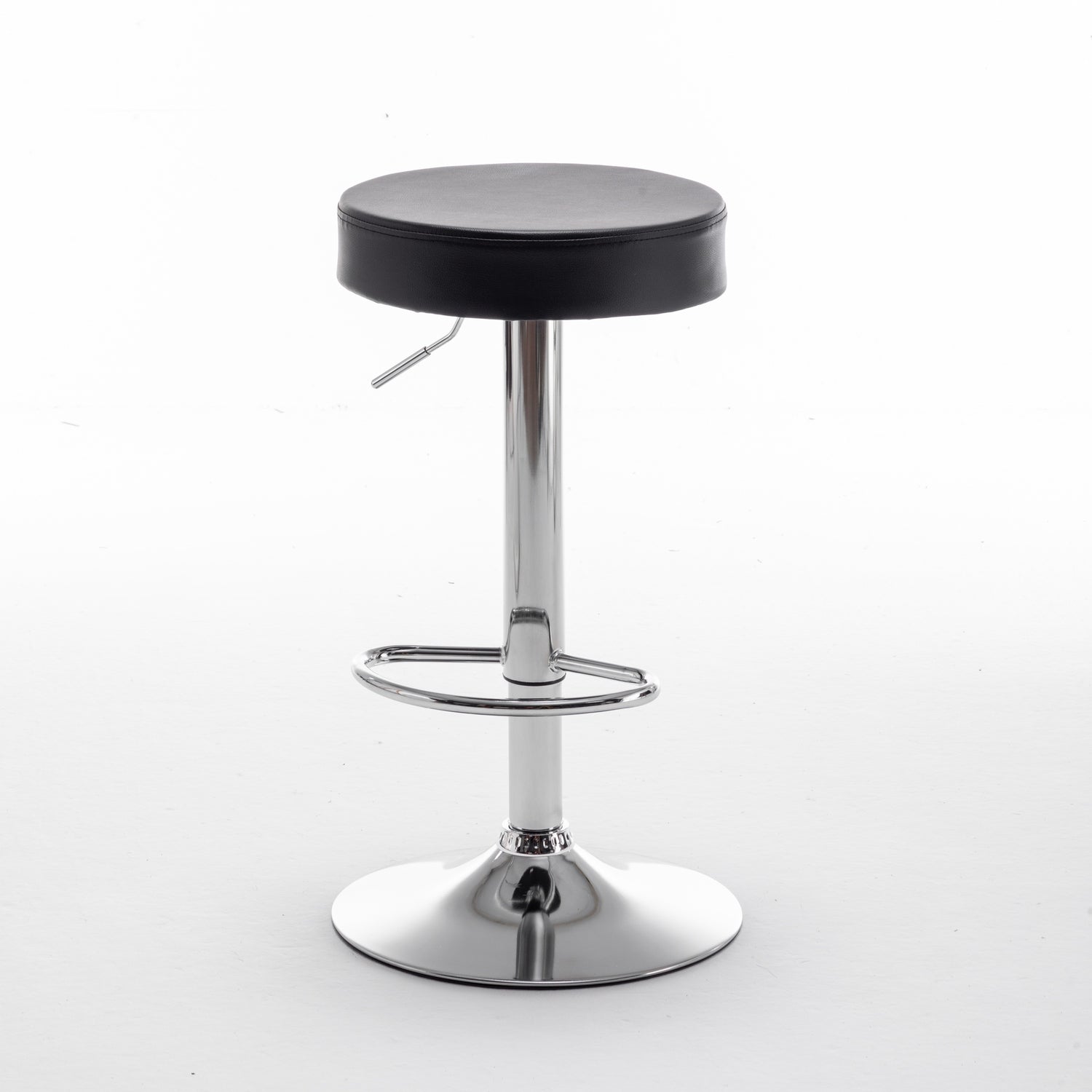 Σκαμπό Bar ArteLibre LORTHA Πτυσσόμενο Μαύρο PU/Μέταλλο Φ39x64-86cm - Hippiehome.gr
