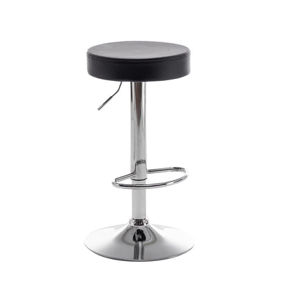 Σκαμπό Bar ArteLibre LORTHA Πτυσσόμενο Μαύρο PU/Μέταλλο Φ39x64-86cm - Hippiehome.gr