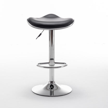 Σκαμπό Bar ArteLibre MOD Πτυσσόμενο Μαύρο PU/Μέταλλο 44.5x43x65.5-83.5cm - Hippiehome.gr