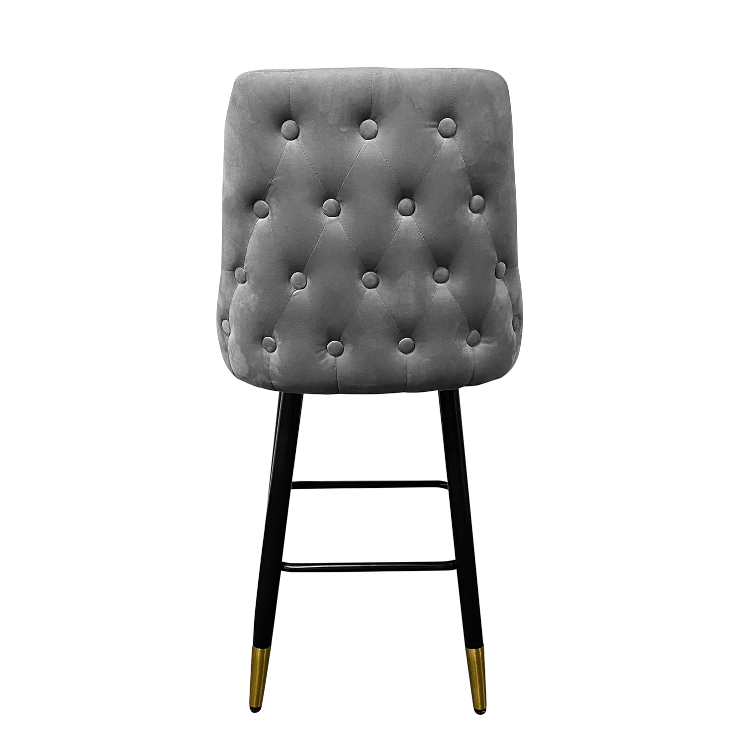 Σκαμπό Bar ArteLibre COBB Με Πλάτη Γκρι Βελούδο/Μέταλλο 49x53x100cm - Hippiehome.gr