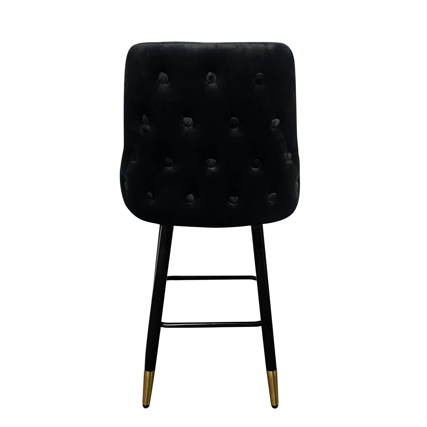 Σκαμπό Bar ArteLibre COBB Με Πλάτη Μαύρο Βελούδο/Μέταλλο 49x53x100cm - Hippiehome.gr