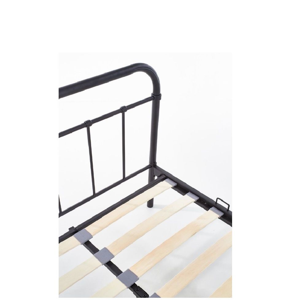 Κρεβάτι ArteLibre LIBERTY Μεταλλικό Sandy Black 209x124x93cm (Στρώμα 120x200cm) - Hippiehome.gr