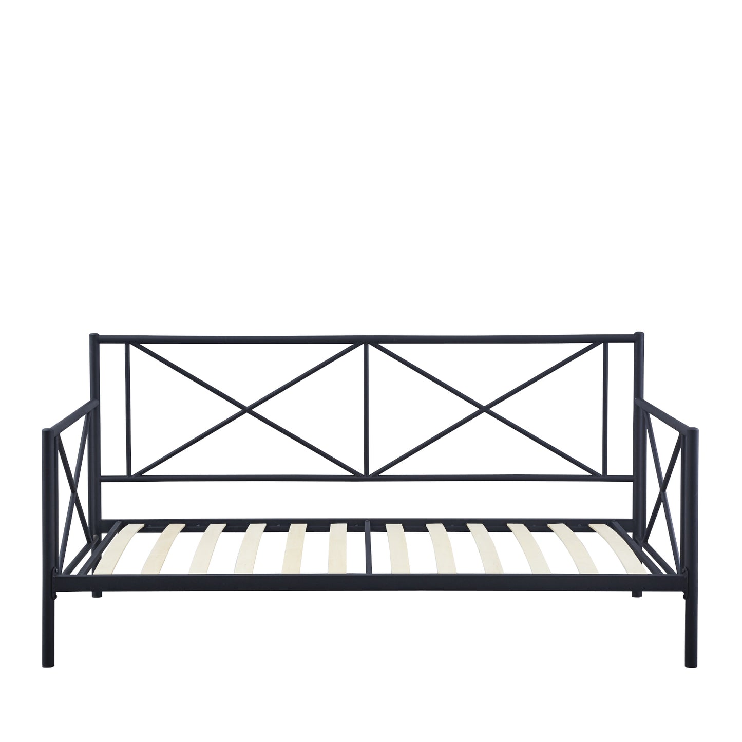 Κρεβάτι Μονό ArteLibre JASMINE Μαύρο Μέταλλο 208x97.6x100cm (Στρώμα 90x200cm) - Hippiehome.gr