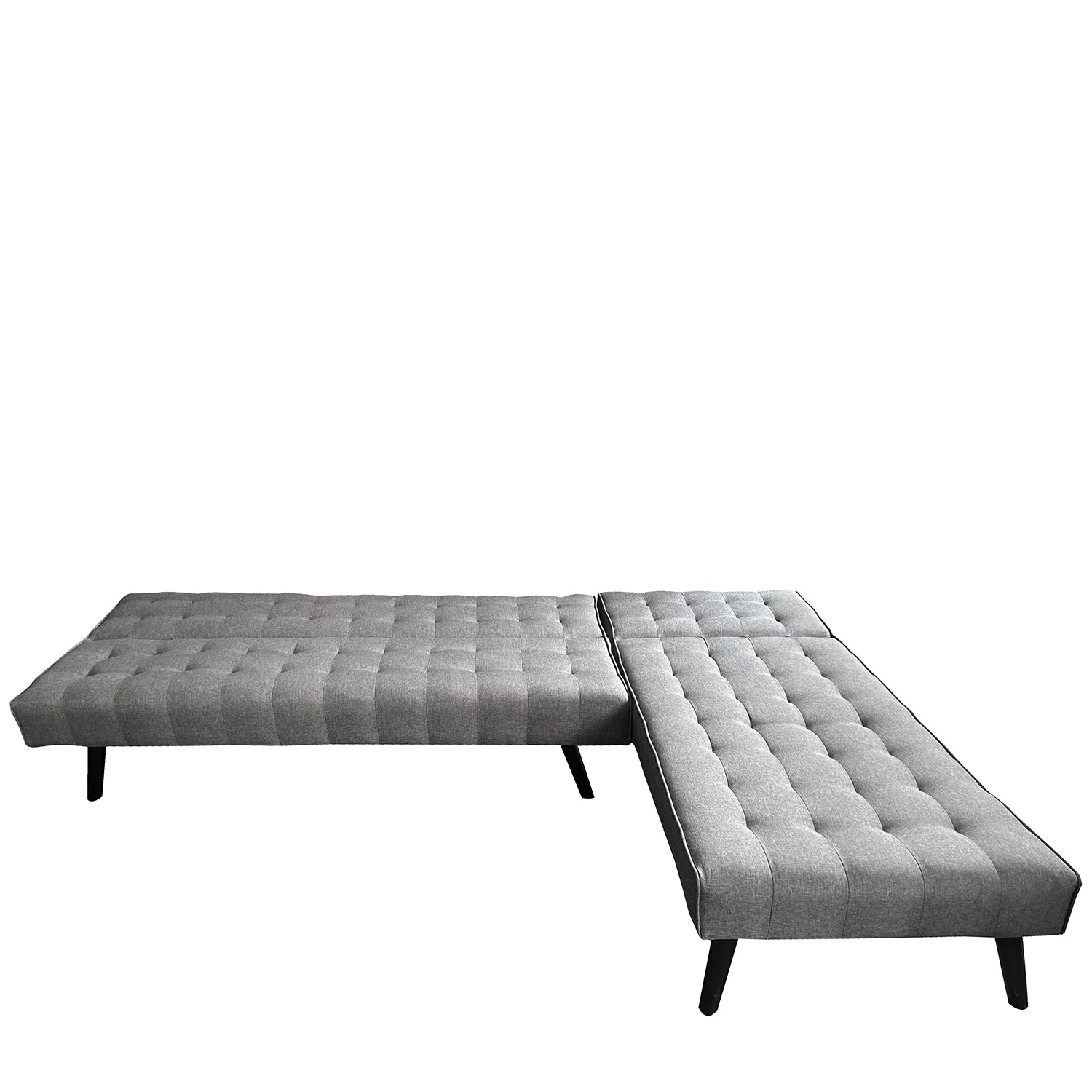 Καναπές Κρεβάτι Γωνιακός ArteLibre MAGUS Γκρι Ύφασμα 254x77/163x74cm - Hippiehome.gr