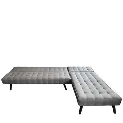 Καναπές Κρεβάτι Γωνιακός ArteLibre MAGUS Γκρι Ύφασμα 254x77/163x74cm - Hippiehome.gr